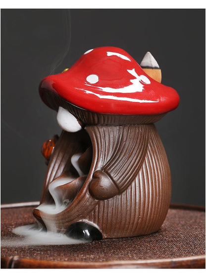 Mushroom Elf Incense Burner Blackbrdstore