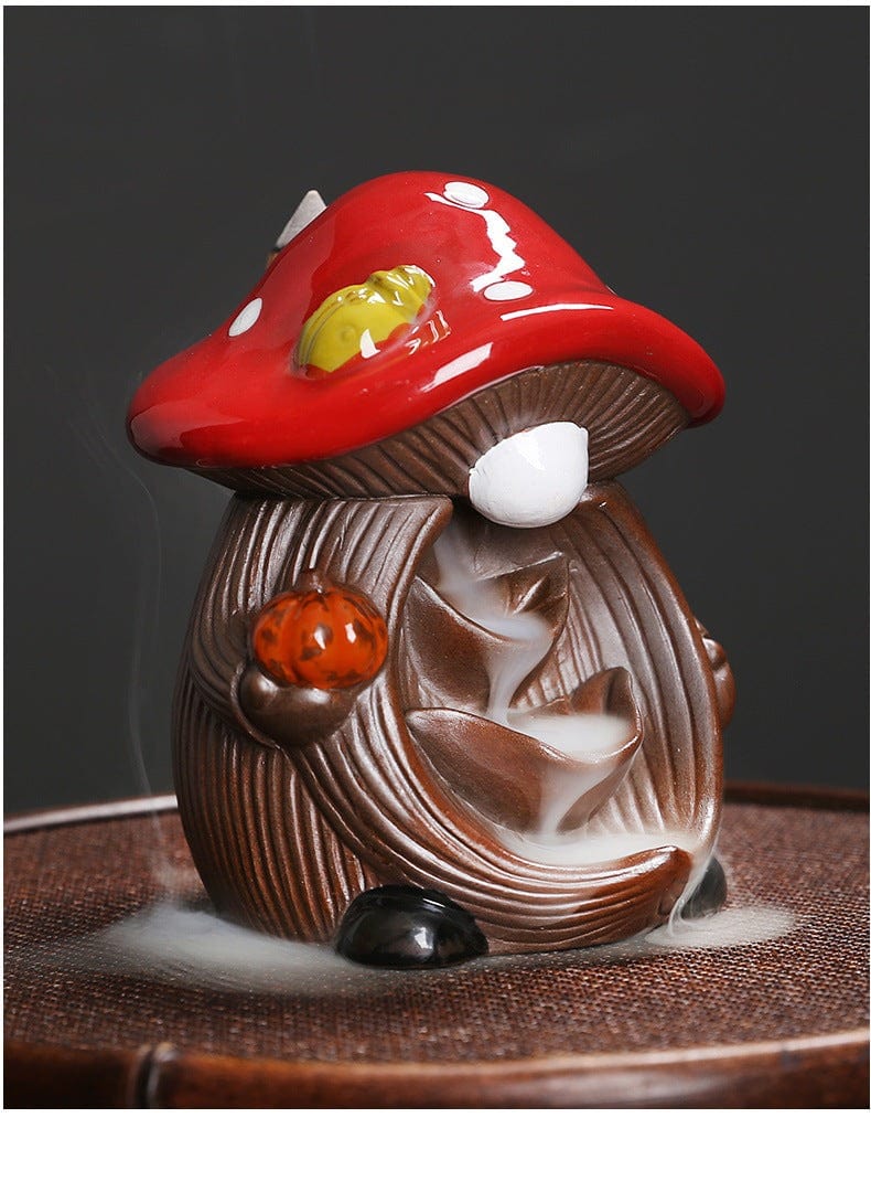 Mushroom Elf Incense Burner Blackbrdstore