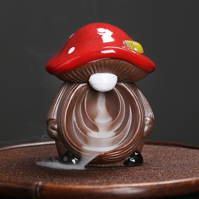 Mushroom Elf Incense Burner Blackbrdstore