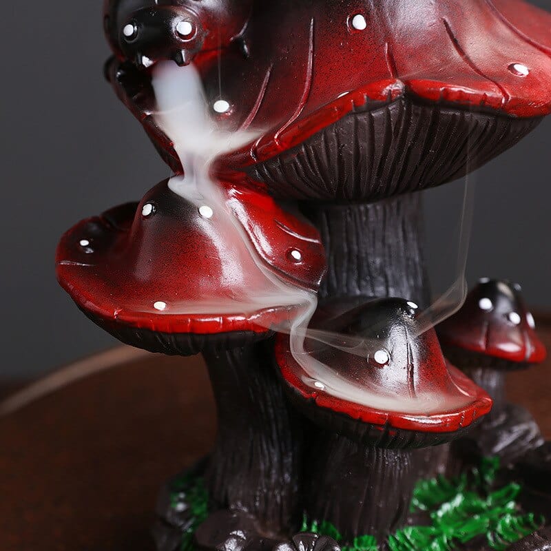 Mushroom Ladybug Incense Burner Blackbrdstore
