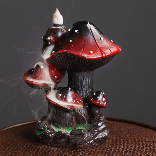 Mushroom Ladybug Incense Burner Blackbrdstore
