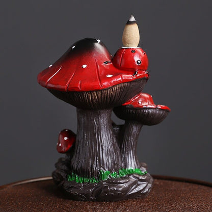 Mushroom Ladybug Incense Burner Blackbrdstore