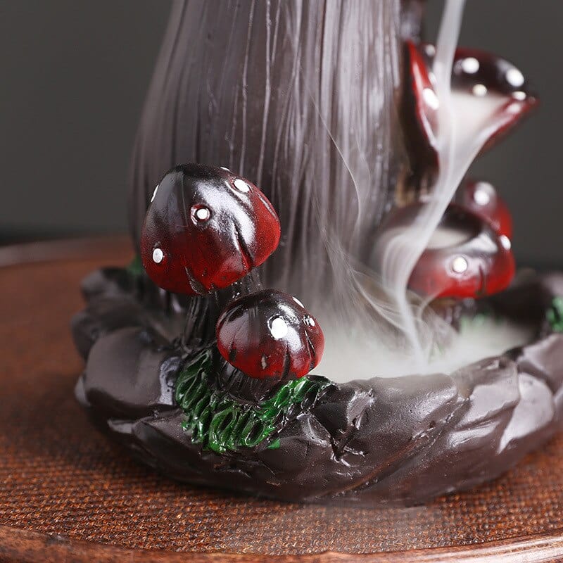 Mushroom Waterfall Incense Burner Blackbrdstore