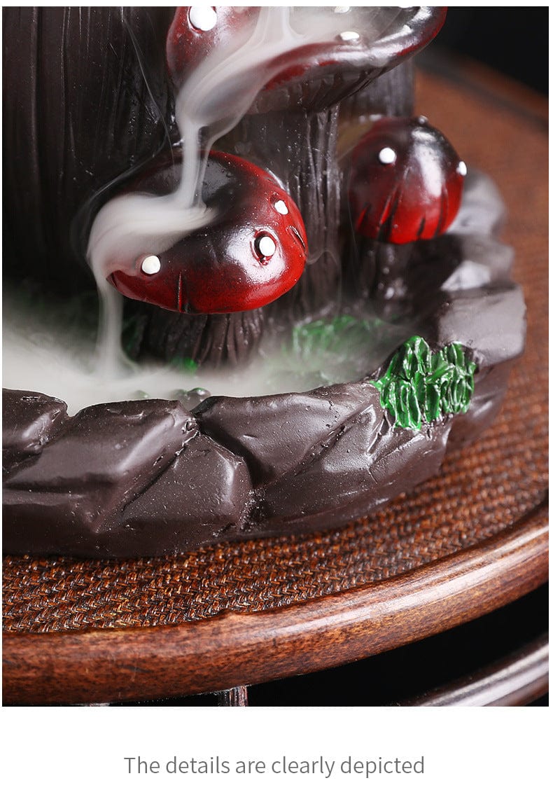 Mushroom Waterfall Incense Burner Blackbrdstore