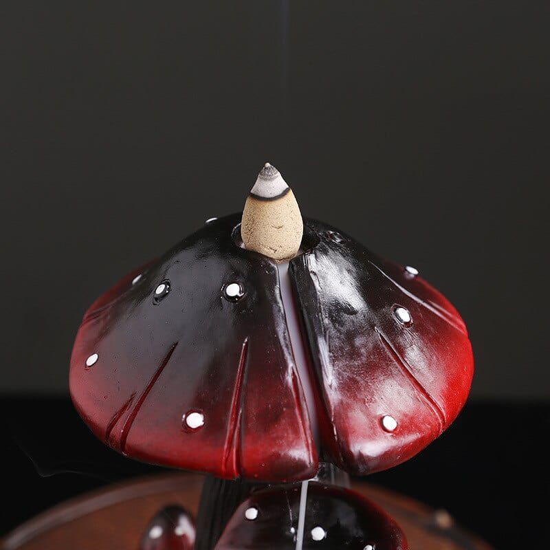 Mushroom Waterfall Incense Burner Blackbrdstore