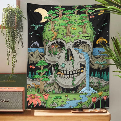 Mystic Night Forest Tapestry Blackbrdstore