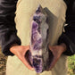 Natural Amethyst Quartz Crystal Wand Blackbrdstore