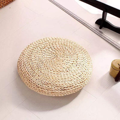 Natural Tatami Straw Floor Pillow Blackbrdstore