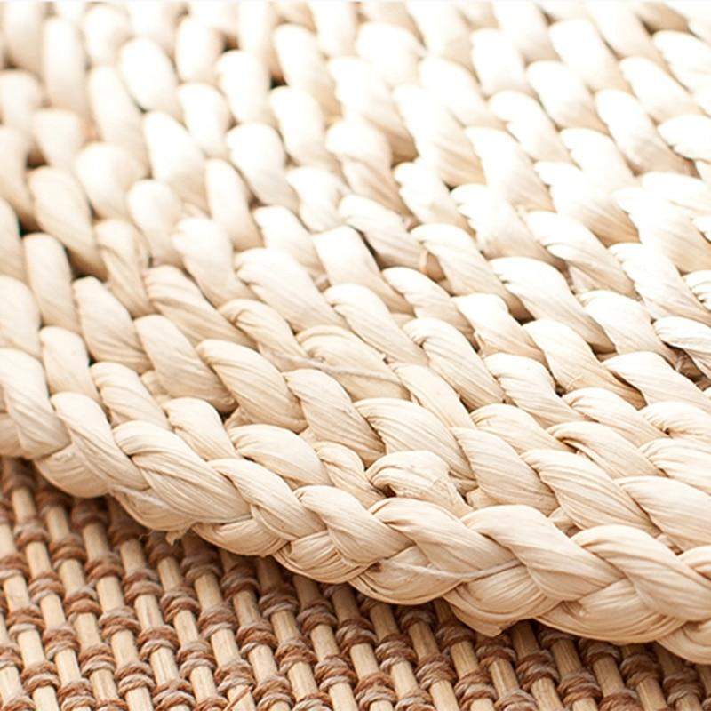 Natural Tatami Straw Floor Pillow Blackbrdstore