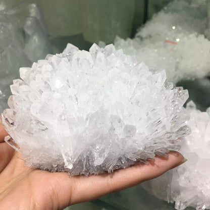 Natural White Crystal Cluster Blackbrdstore