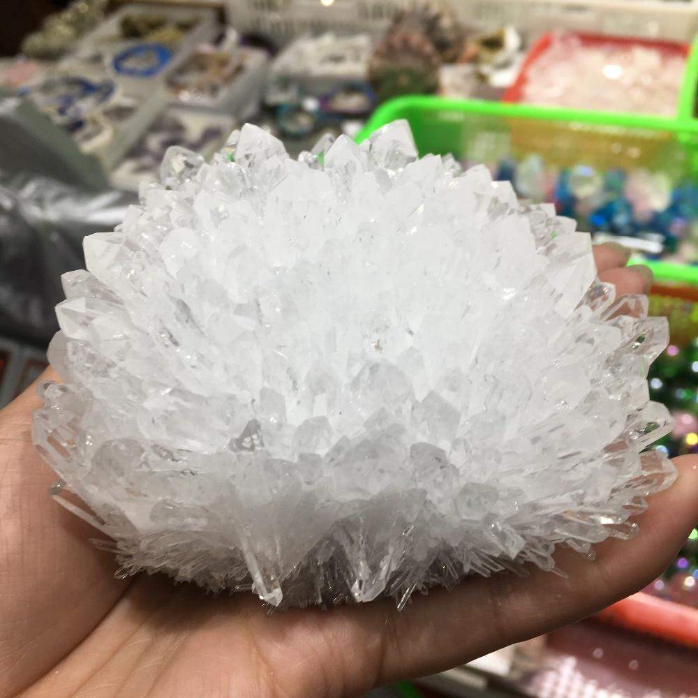 Natural White Crystal Cluster Blackbrdstore