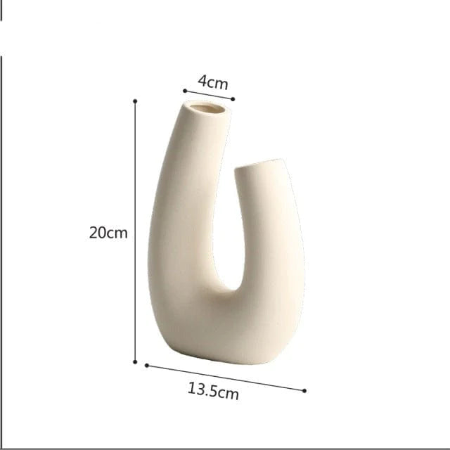 Nordic Ceramic Geometric Art Vase Blackbrdstore