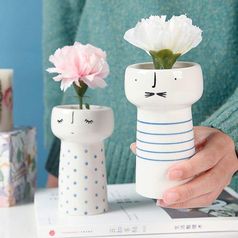 Nordic Doll Couple Mini Vase Blackbrdstore