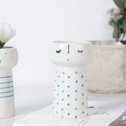 Nordic Doll Couple Mini Vase Blackbrdstore