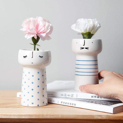 Nordic Doll Couple Mini Vase Blackbrdstore