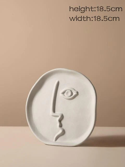 Nordic Face Design Ceramic Vase Blackbrdstore