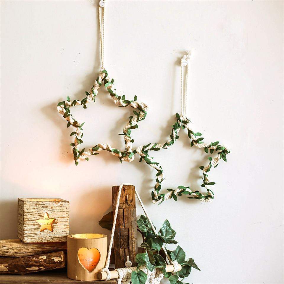 Nordic Macrame Stars Leaves Blackbrdstore