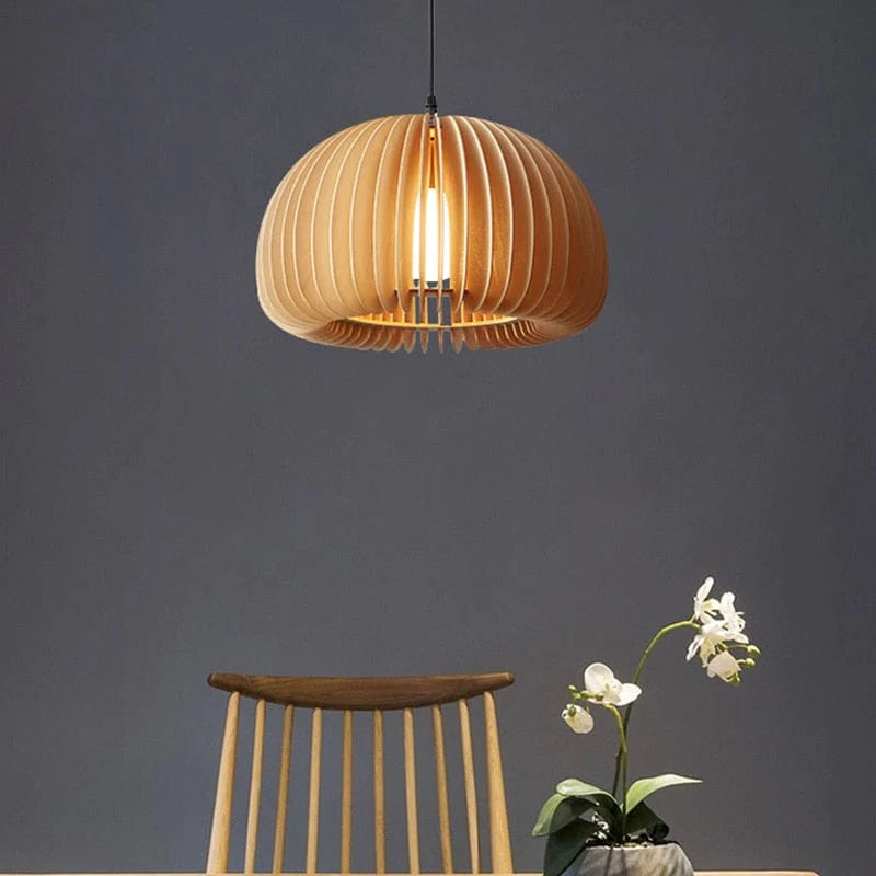 Nordic Wooden Chandelier Pendant Light Blackbrdstore