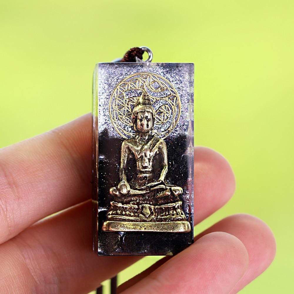 Obsidian Buddha Orgone Necklace Blackbrdstore
