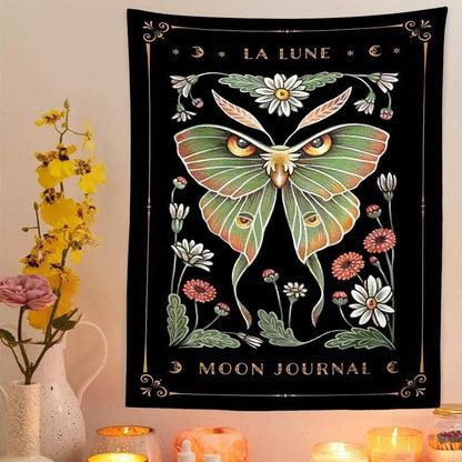 Owl Moth La Luna Tapestry Blackbrdstore