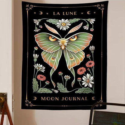 Owl Moth La Luna Tapestry Blackbrdstore