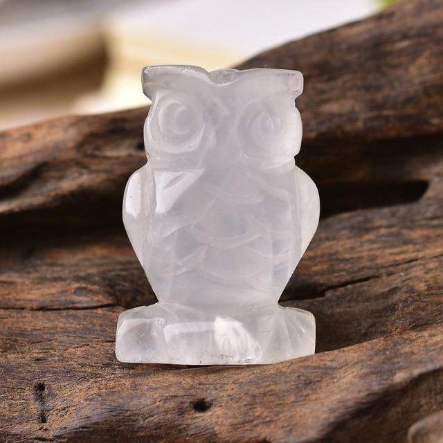 Owl Shaped Crystal Stones Blackbrdstore