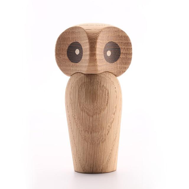 Owl Wood Figurines Blackbrdstore