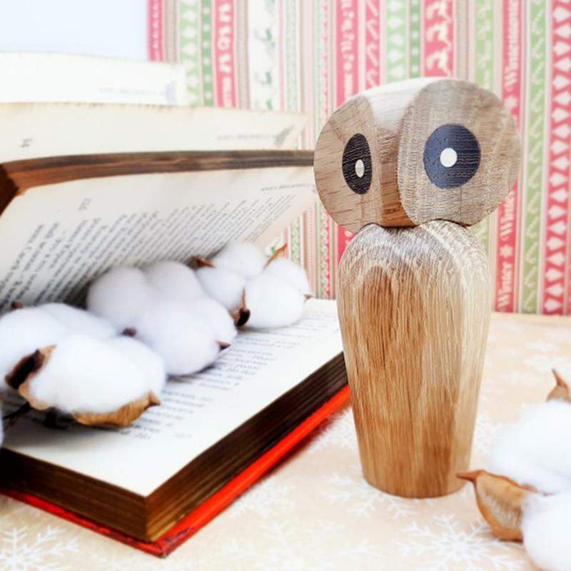 Owl Wood Figurines Blackbrdstore