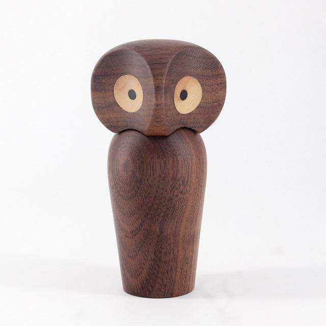 Owl Wood Figurines Blackbrdstore