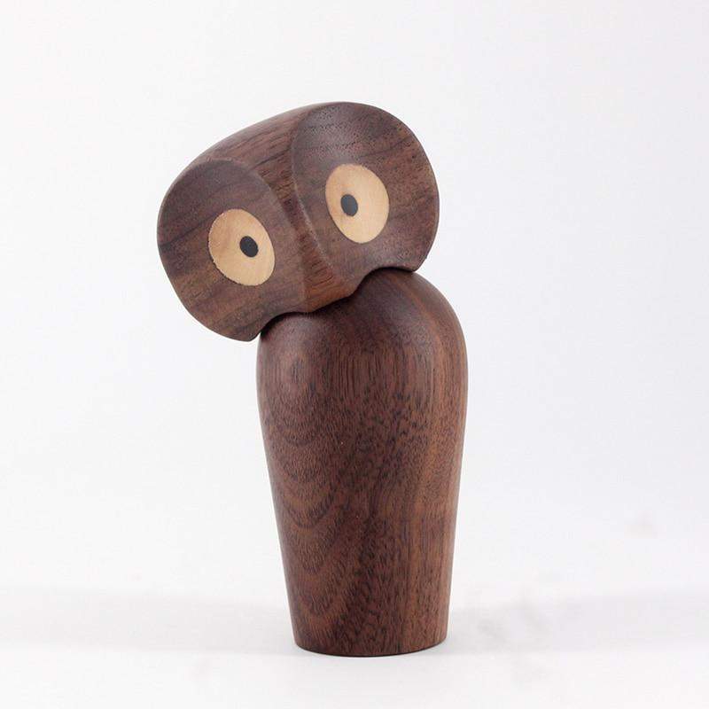 Owl Wood Figurines Blackbrdstore