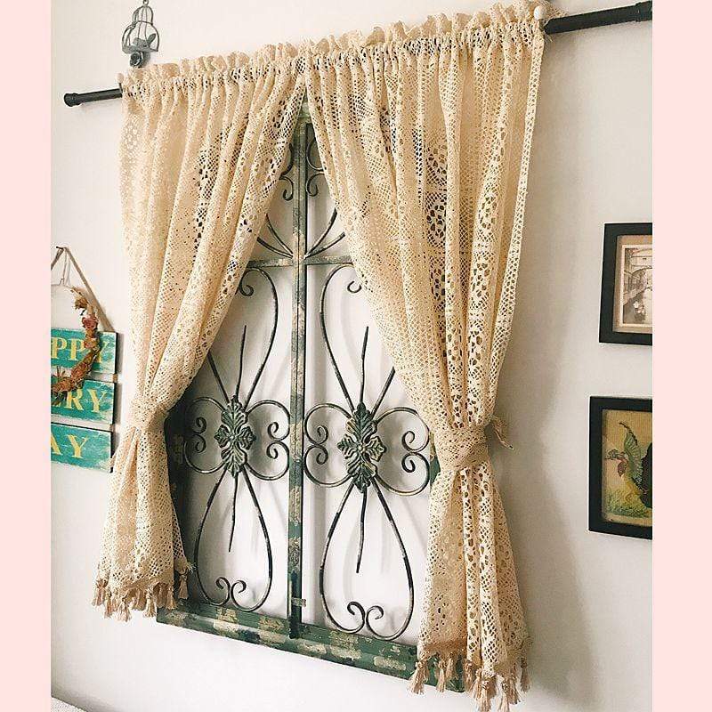 Pastoral Crochet Curtains Blackbrdstore