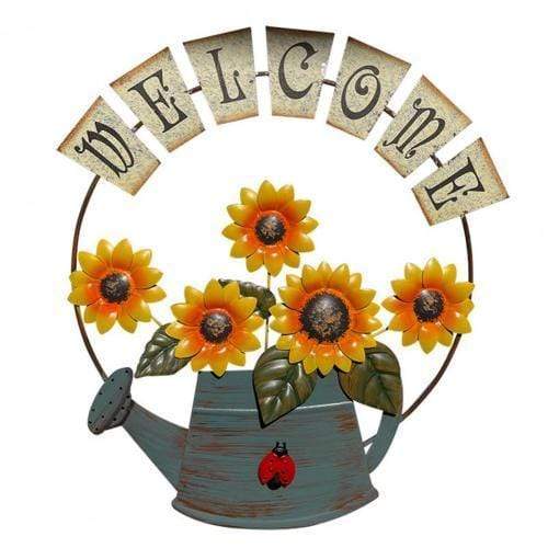 Pastoral Metal Sunflower Garden Accent Blackbrdstore