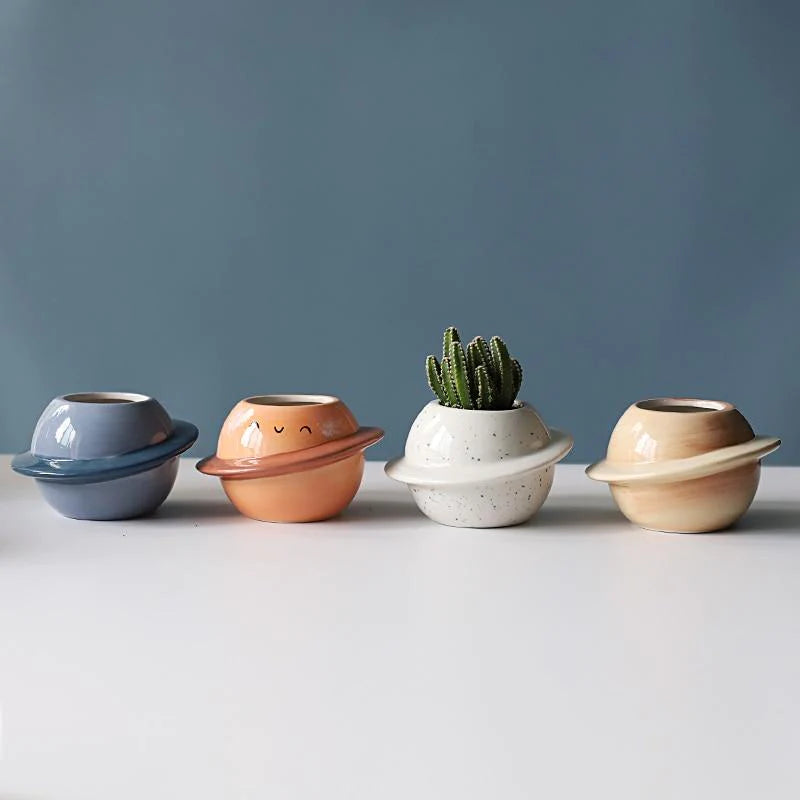 Planet Ceramic Pot Blackbrdstore