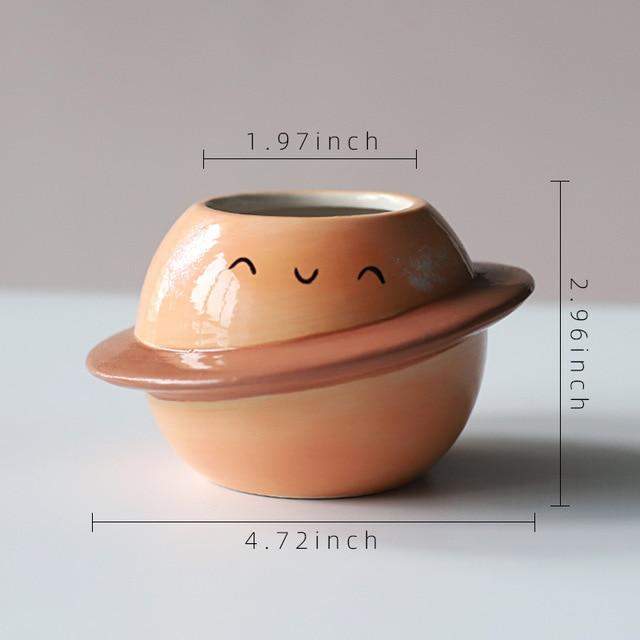 Planet Ceramic Pot Blackbrdstore