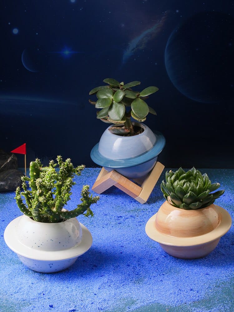 Planet Ceramic Pot Blackbrdstore