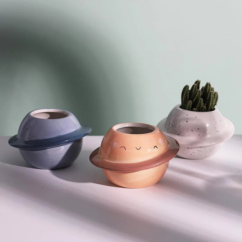 Planet Ceramic Pot Blackbrdstore