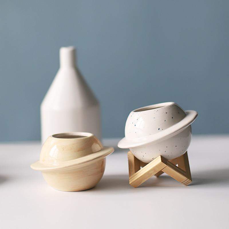 Planet Ceramic Pot Blackbrdstore