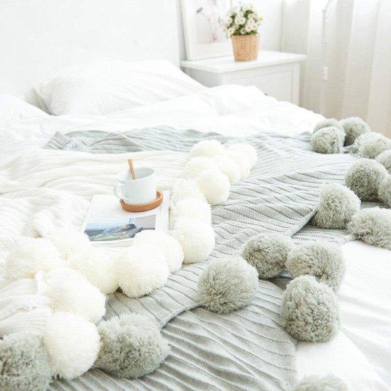 Pom Pom Blanket Blackbrdstore