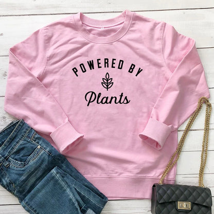 Powered By Plants Sweatshirt Blackbrdstore