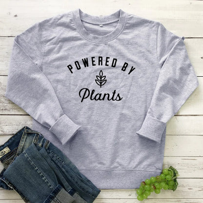 Powered By Plants Sweatshirt Blackbrdstore