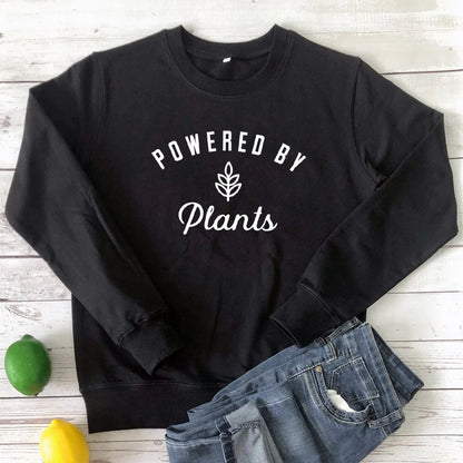 Powered By Plants Sweatshirt Blackbrdstore