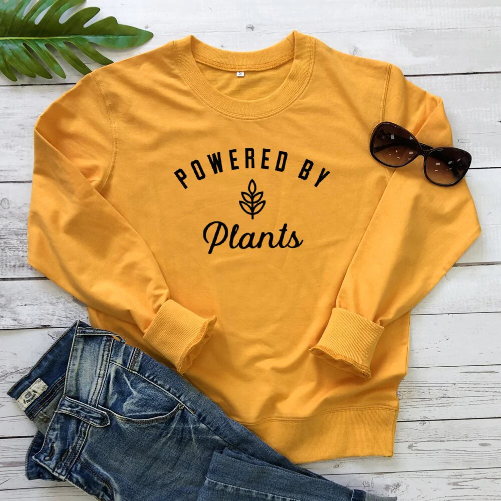 Powered By Plants Sweatshirt Blackbrdstore