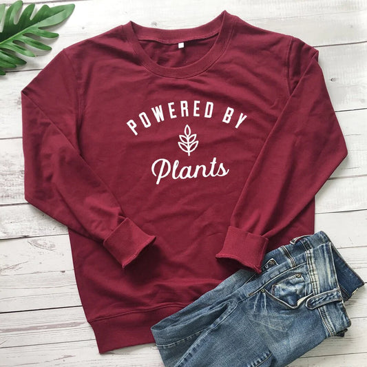 Powered By Plants Sweatshirt Blackbrdstore