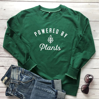 Powered By Plants Sweatshirt Blackbrdstore