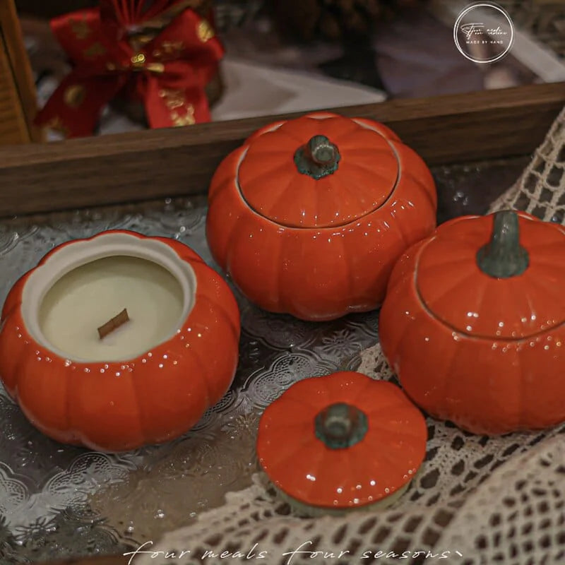 Pumpkin Ceramic Scented Candle Blackbrdstore