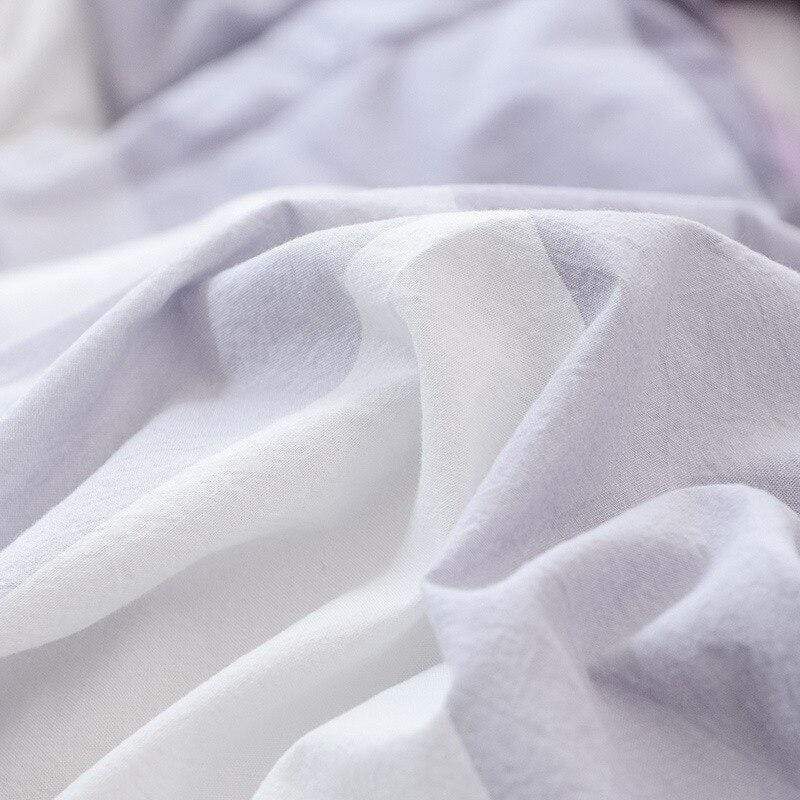 Purple & Grey Plaid Duvet Cover/Blanket Blackbrdstore