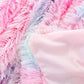 Rainbow Coral Fleece Fluffy Blanket Blackbrdstore