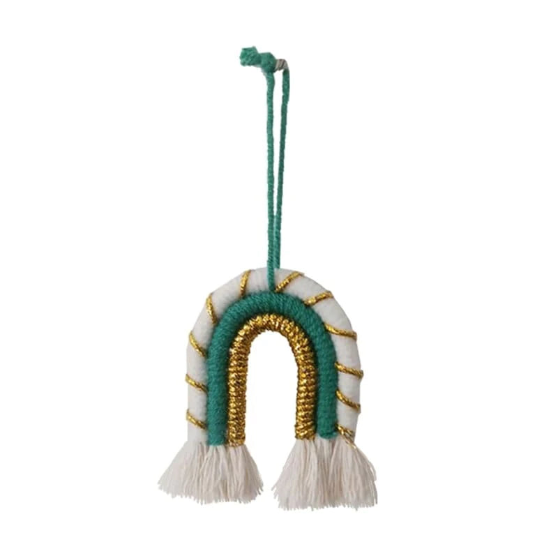 Rainbow Macrame Christmas Tree Decor Blackbrdstore