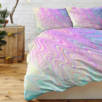 Rainbow Marble Bedding Set Blackbrdstore