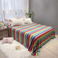 Rainbow Velvet Flannel Bedding Set Blackbrdstore